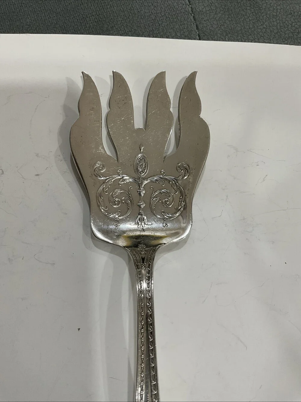 International Wedgwood Sterling Silver Salad Serving Fork 1924